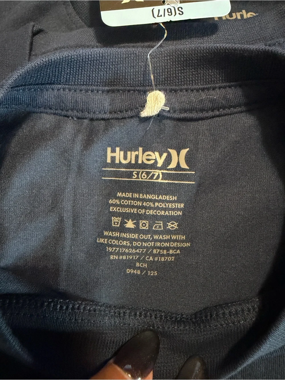 ⁠Hurley Boys Graphic T-Shirt Blue Size M 8 New With Tags⁠